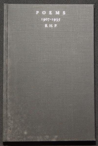 Item #003795 Poems 1907-1935. Robert H. Pitney.