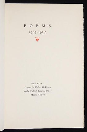 Poems 1907-1935