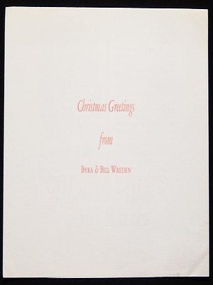 Item #003802 Christmas Greetings from Byra & Bill Wreden: Twelve True Old Golden Rules, Selected...