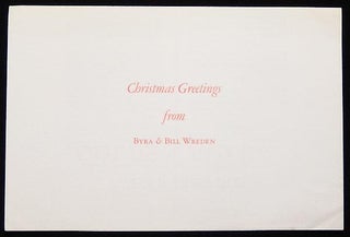 Item #003802 Christmas Greetings from Byra & Bill Wreden: Twelve True Old Golden Rules, Selected...