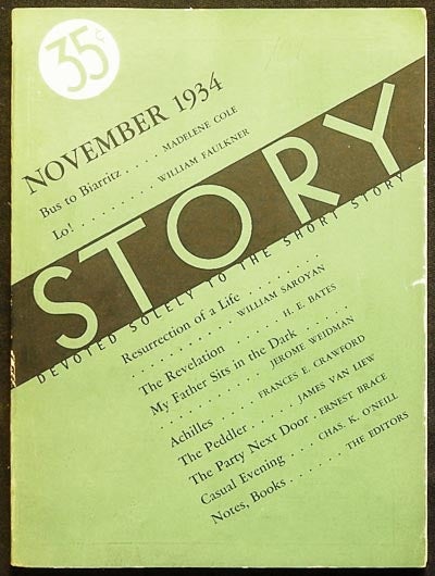 Item #003852 Story: Devoted Solely to the Short Story -- Nov. 1934 -- vol. 5 no. 28. William Faulkner, William Saroyan.
