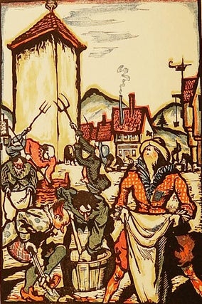 Die Schildbürger für Jung und Alt wiedererzählt von Gustav Schwab; mit zehn farbigen Originalholzschnitten von Alexander Müller