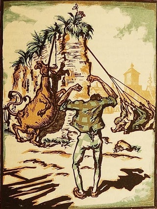 Die Schildbürger für Jung und Alt wiedererzählt von Gustav Schwab; mit zehn farbigen Originalholzschnitten von Alexander Müller