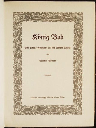 König Bob: Eine Urwaldgeschichte aus dem Innern Afrikas