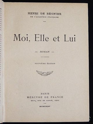 Moi, Elle et Lui: Roman