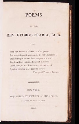 Poems by the Rev. George Crabbe