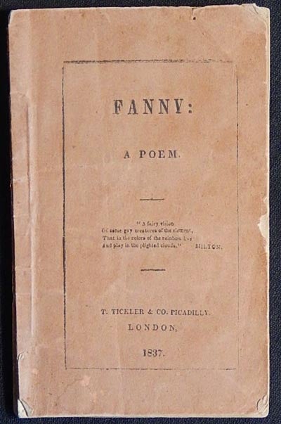 Item #004011 Fanny: A Poem. Fitz-Greene Halleck.