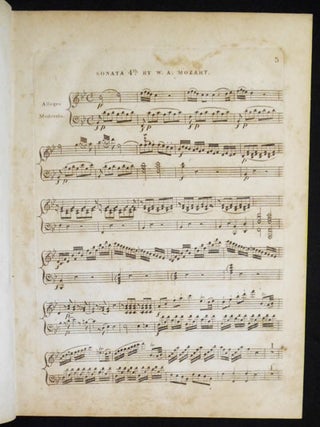 A Favorite Sonata for the Piano Forte, with an Accompt. for the Violin; composed by W.A. Mozart