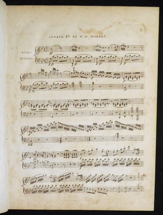 A Favorite Sonata for the Piano Forte, with an Accompt. for the Violin; composed by W.A. Mozart