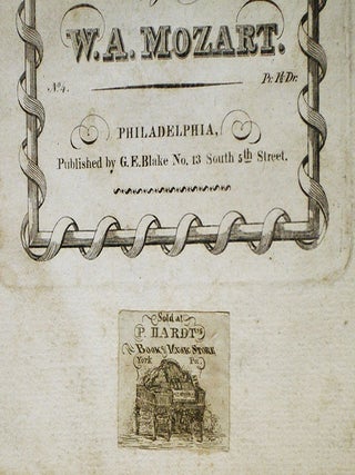 A Favorite Sonata for the Piano Forte, with an Accompt. for the Violin; composed by W.A. Mozart