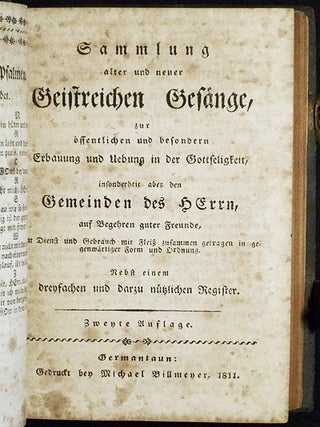Die Kleine Geistliche Harfe der Kinder Zions, oder auserlesene geistreiche Gesänge, allen wahren heilsbegierigen Säuglingen der Weissheit, insonderheit aber allen Christlichen Gemeinden des Herrn zum Dienst und Gebrauch