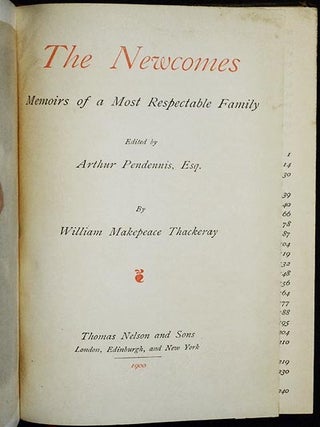 The Newcomes: Memoirs of a Most Respectable Family; edited by Arthur Pendennis, Esq.; by William Makepeace Thackeray