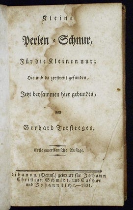 Kleine Perlen-Schnur, für die Kleinen nur; Hie und da zerstreut gefunden, Jetzt beysammen hier gebunden