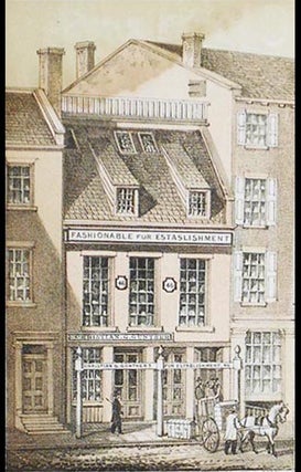 Chromolithograph of Christian G. Gunther's Fur Establishment [from Valentine's Manual of the Corporation of the City of New York]