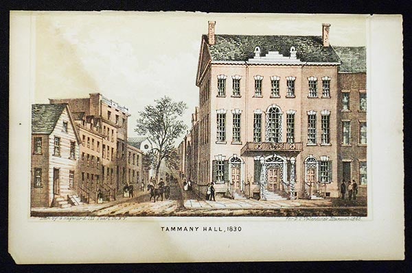 Item #004318 Tamanay Hall, 1830 [chromolithograph from Valentine's Manual of the Corporation of the City of New York]