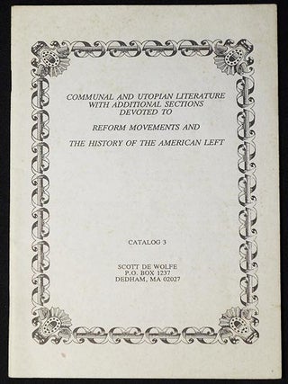Item #004346 Communal and Utopian Literature: Catalog Number 3 -- April 1993