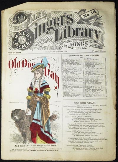 Item #004351 Beadle's Half-Dime Singer's Library No. 14: "Old Dog Tray"