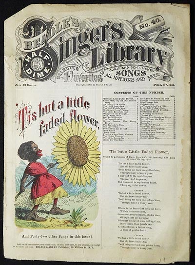 Item #004355 Beadle's Half-Dime Singer's Library No. 40: "'Tis but a Little Faded Flower"