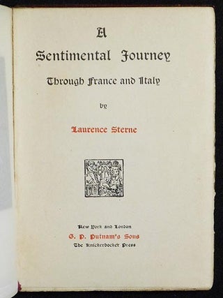 A Sentimental Journey Through France and Italy by Laurence Sterne