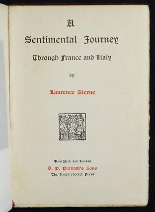 A Sentimental Journey Through France and Italy by Laurence Sterne