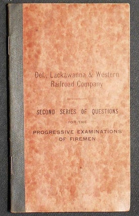 Item #004491 Second Series of Questions for the Progressive Examinations of Firemen. Lackawanna...