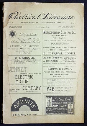 Item #004506 Electrical Literature: A Monthly Summary of Current Engineering Literature -- Vol. 1...