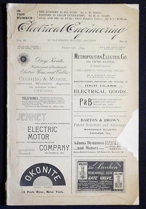 Item #004507 Electrical Engineering: An Illustrated Monthly Magazine -- Vol. 3 No. 2 -- Feb. 1894
