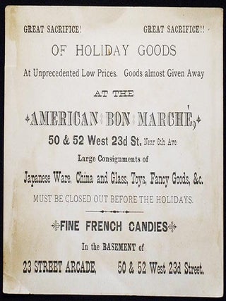 American Bon Marché trade card