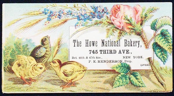 Item #004607 The Howe National Bakery trade card