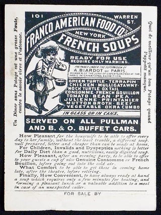 Franco American Food Co. trade cards (2)