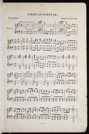 Giroflé-Girofla, Opera Bouffe, in 3 Acts, the words by Albert Vanloo & Eugene Leterrier, translated into English, by Campbell Clarke, the music by Charles Lecocq