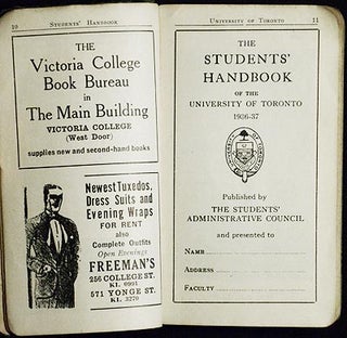 Item #004747 The Students' Handbook of the University of Toronto 1936-37