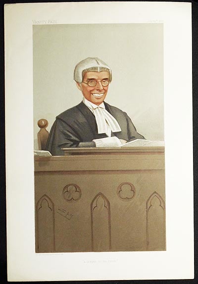 Item #004935 "A Lawyer on the Bench": The Honorable Sir Joseph Walton (Judges, no. 66) -- Vanity Fair, July 24, 1902. Leslie Ward.