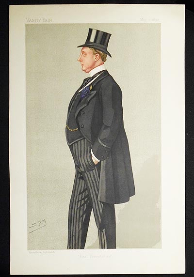 Item #004937 "East Dorsetshire": Humphrey Napier Sturt, 2nd Baron Alington (Statesmen, no. 591) -- Vanity Fair, May 1, 1892. Leslie Ward.