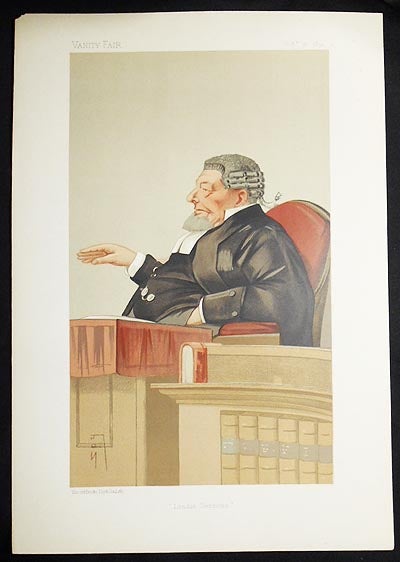 Item #004953 "London Sessions": Sir Peter Henry Edlin (Judges, no. 34) -- Vanity Fair, Oct. 31, 1891. Leslie Ward.