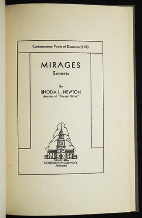 Mirages: Sonnets by Rhoda L. Newton