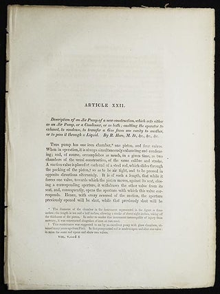 Item #005024 Description of an Air Pump of a new construction, which acts either as an Air Pump,...