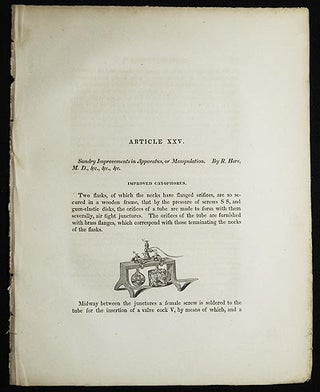 Item #005027 Sundry Improvements in Apparatus, or Manipulation by R. Hare [Transactions of the...
