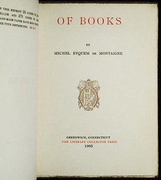 Of Books by Michel Eyquem de Montaigne