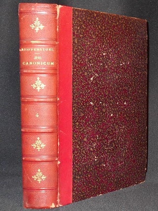 Item #005137 Jus Canonicum Universum: Complectens Tractatum de Regulis Juris; auctore R.P.F....