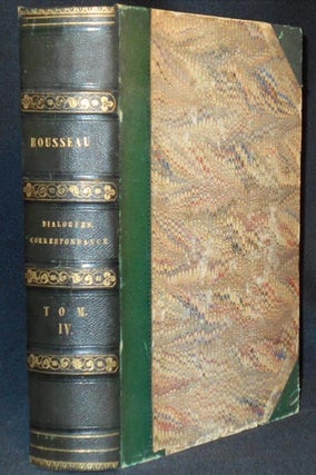 Item #005145 Oeuvres Complètes de J.J. Rousseau, avec des Notes Historiques -- Tome Quatrième:...