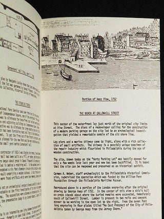 Program Notes for "Early Life on the Philadelphia Riverfront -- According to Archeologists": A Symposium held at the Sheraton Society Hill on Charter Day March 25, 1988; Presented by the Friends of Nicholas More