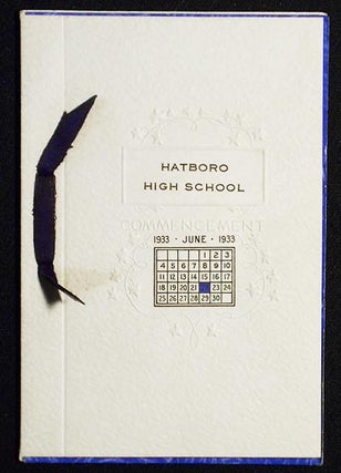 Item #005252 Hatboro High School Commencement Program 1933