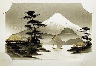 Japanese Postcard Album with Lacquered Cover and Hand-Colored Real Photo Postcards