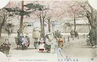 Japanese Postcard Album with Lacquered Cover and Hand-Colored Real Photo Postcards