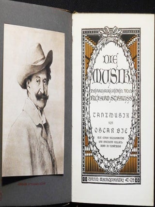 Tanzmusik von Oscar Bie mit einer Heliogravure und Dreizehn Vollbildern in Tonatzung