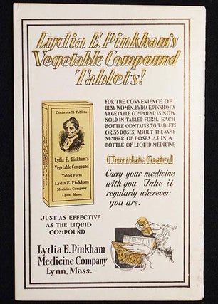 First Aid [Lydia E. Pinkham Vegetable Compound pamphlet]