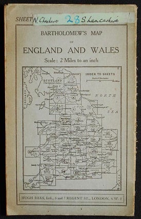 Item #005309 Bartholomew's "Half-Inch to Mile" Map of England & Wales: Sheet 8 Merseyside...