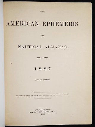 The American Ephemeris and Nautical Almanac for the Year 1887