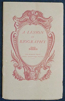 Item #005344 A Lesson in Biography. Alexander Chalmers, James Beresford